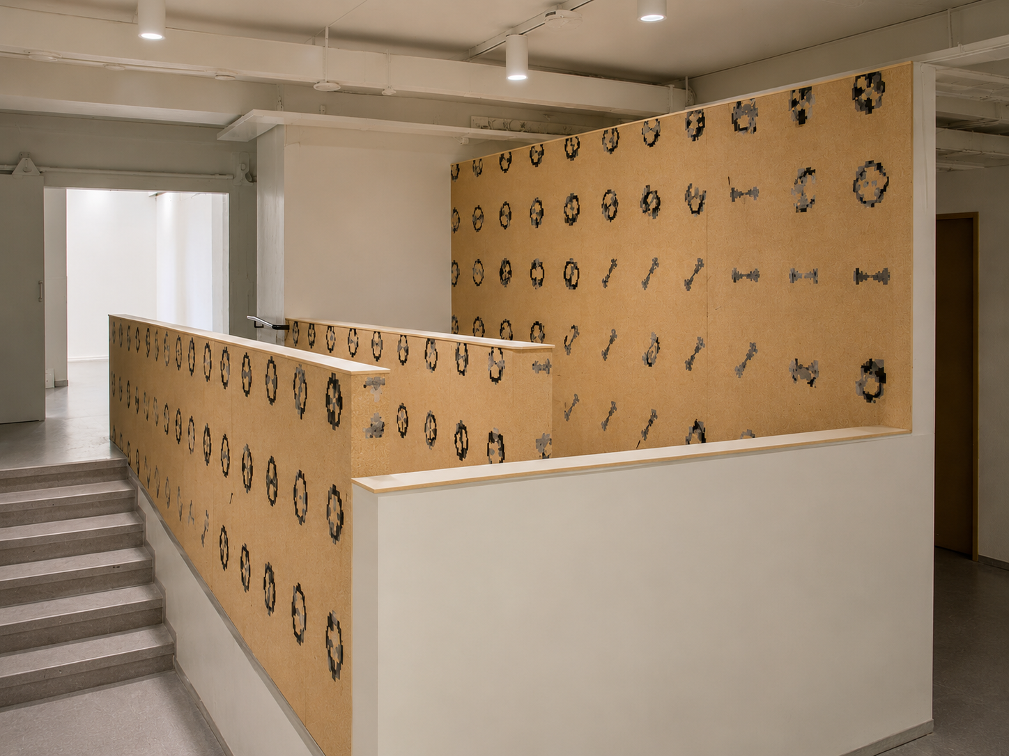 Face Off, 2002, reverse installation view
